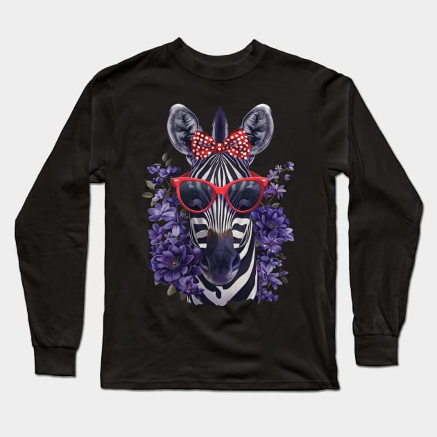 Zebra Poaching Impact Long Sleeve T-Shirt by Beard Art eye